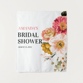 Elegant Boho Floral Wedding Photo Booth Backdrop Wandkleed