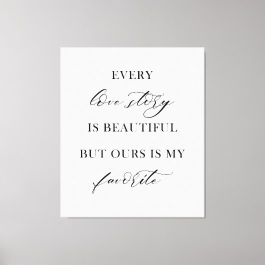 Elegant Boho Floral Wedding Tapestry Backdrop  Canvas Afdruk (Voorkant)