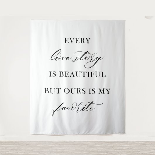 Elegant Boho Floral Wedding Tapestry Backdrop  Wandkleed (Voorkant)