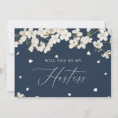 Elegant Boho Floral, wil je mijn gastvrouw zijn? Kaart (Voorkant)