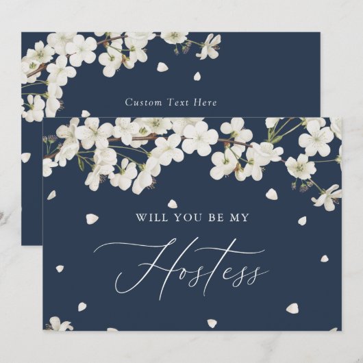 Elegant Boho Floral, wil je mijn gastvrouw zijn? Kaart (Voorkant / Achterkant)