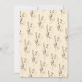Elegant Boho Floral Wildflower Bridal Brunch Kaart (Achterkant)