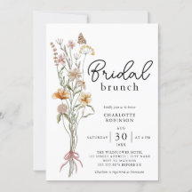 Elegant Boho Floral Wildflower Bridal Brunch