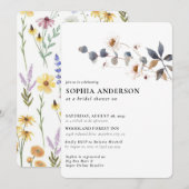 Elegant Boho Floral Wildflower Vrijgezellenfeest Kaart (Voorkant / Achterkant)