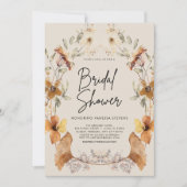 Elegant Boho Floral Wildflower Vrijgezellenfeest Kaart (Voorkant)