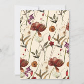 Elegant Boho Floral Wildflower Vrijgezellenfeest Kaart (Achterkant)