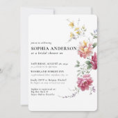 Elegant Boho Floral Wildflower Vrijgezellenfeest Kaart (Voorkant)