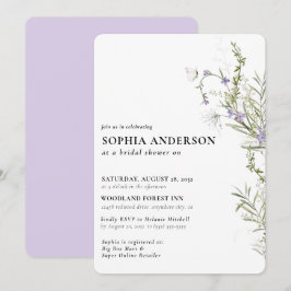 Elegant Boho Floral Wildflower Vrijgezellenfeest Kaart