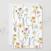 Elegant Boho Floral Wildflower Vrijgezellenfeest Kaart (Achterkant)