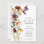 Elegant Boho Floral Wildflower Vrijgezellenfeest Kaart (Voorkant)
