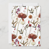 Elegant Boho Floral Wildflower Vrijgezellenfeest Kaart (Achterkant)