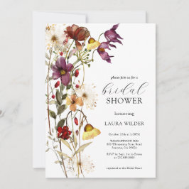 Elegant Boho Floral Wildflower Vrijgezellenfeest Kaart