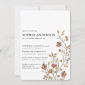 Elegant Boho Floral Wildflower Vrijgezellenfeest Kaart (Voorkant)