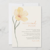 Elegant Boho Floral Wildflower Wedding Kaart (Voorkant)