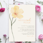Elegant Boho Floral Wildflower Wedding Kaart