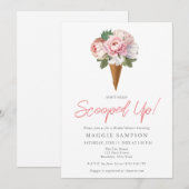 Elegant Boho Flower Ice Cream Vrijgezellenfeest Kaart (Voorkant / Achterkant)