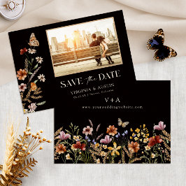 Elegant Boho foto slaat de datum op Save The Date