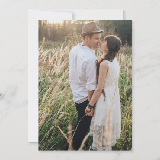 Elegant Boho Foto Wedding Save the Date (Achterkant)
