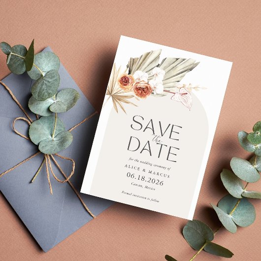 Elegant Boho Foto Wedding Save the Date