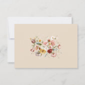 Elegant Boho Garden Flower Bouquet Wedding RSVP Kaart (Achterkant)