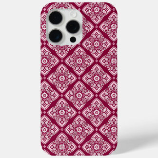 Elegant Boho geometrisch bloemenpatroon iPhone 15 Pro Max Hoesje