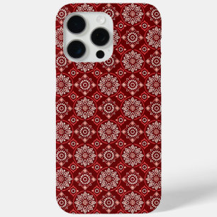 Elegant Boho geometrisch bloemenpatroon iPhone 15 Pro Max Hoesje