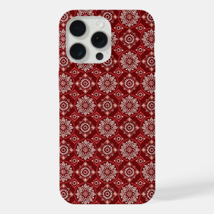 Elegant Boho geometrisch bloemenpatroon iPhone 15 Pro Max Case