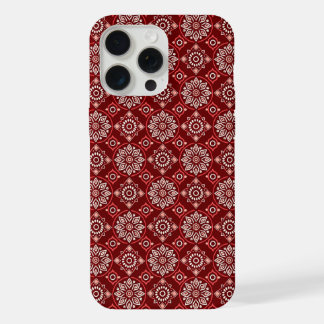 Elegant Boho geometrisch bloemenpatroon iPhone 15 Pro Max Case