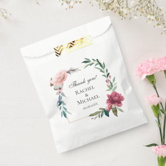 Elegant Boho Geschenktütchen Bedankzakje (Gezegeld)