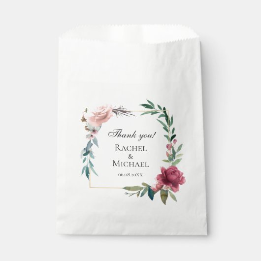 Elegant Boho Geschenktütchen Bedankzakje (Voorkant)