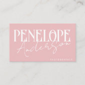 Elegant Boho Girly Pink Neutral Modern Trendy Visitekaartje (Voorkant)