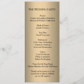 Elegant Boho Golden Floral bruiloft programma Programmakaart (Achterkant)