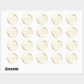 Elegant Boho | Gouden herfstbruiloft Ronde Sticker (Vel)