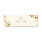 Elegant Boho | Gouden herfstbruiloftsadres Etiket (Voorkant)