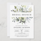 Elegant boho greenery foliage bridal brunch kaart (Voorkant)