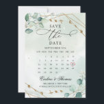 Elegant Boho Greenery Foliage Gold Geometric Save The Date<br><div class="desc">Elegant Boho Greenery Foliage Gold Geometric Save the Date Card,  Contact met me opnemen voor overeenkomende objecten of voor aanpassingen,  Blush Rozen ©</div>