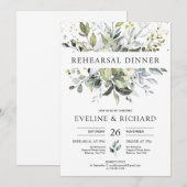 Elegant boho greenery foliage repetitief diner kaart (Voorkant / Achterkant)