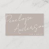 Elegant Boho grijs neutraal chic minimalistisch mo Visitekaartje (Voorkant)