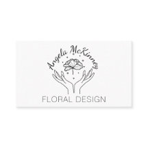 Elegant Boho Hands & Flower Florist Logo