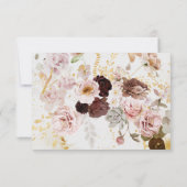 Elegant boho herfst Gold folie RSVP-kaart RSVP Kaartje (Achterkant)