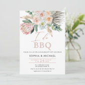 Elegant Boho I do BBQ Engagement Party Kaart (Staand voorkant)