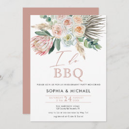 Elegant Boho I do BBQ Engagement Party Kaart