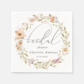 Elegant, boho krans, handschrift Vrijgezellenfeest Servet (Voorkant)