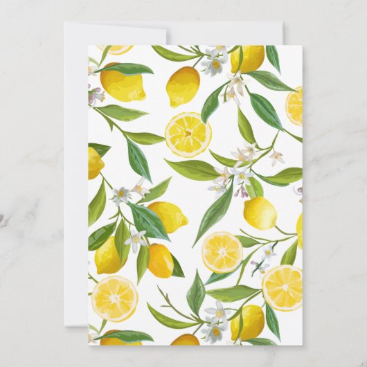 Elegant Boho Lemon Heart Summer Vrijgezellenfeest Kaart (Achterkant)