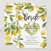 Elegant Boho Lemon Heart Summer Vrijgezellenfeest Kaart (Voorkant / Achterkant)