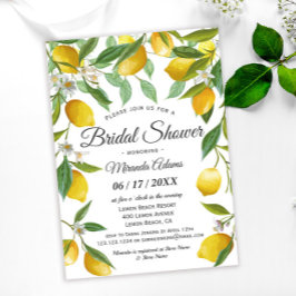 Elegant Boho Lemon Summer Vrijgezellenfeest Kaart