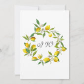 Elegant Boho Lemon Summer Vrijgezellenfeest Kaart (Achterkant)