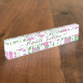 Elegant Boho Liberty Custom Professional Floral Naambordje (Zijkant)