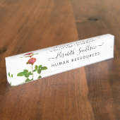 Elegant Boho Liberty Custom Professional Floral Naambordje (Zijkant)