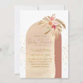 Elegant Boho Lijst Geslacht Neutraal Baby shower Kaart (Voorkant)